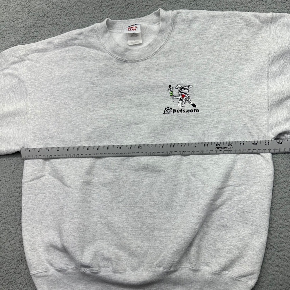 Jerzees World Class Pets com Dog TV Crewneck Sweatshirt XL Heather Gray - Picture 4 of 11